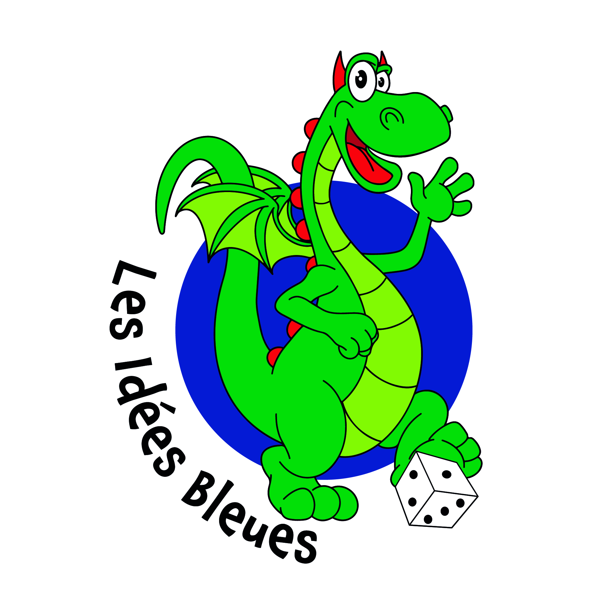 logo du magasin de jeux des Idées Bleues